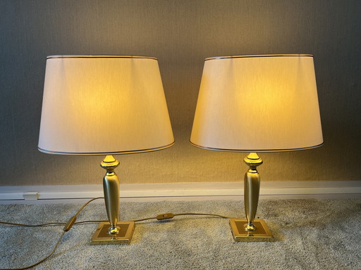 2x Herda lampe de table laiton