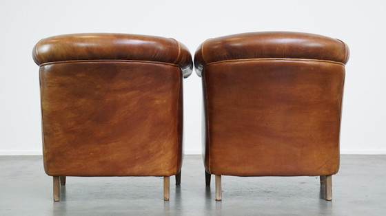 Image 1 of Club Chairs Made Of Beef Leather