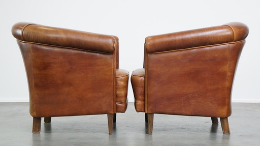 Club Chairs Made Of Beef Leather