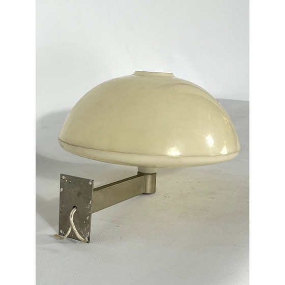 Image 1 of Lampada da parete vintage in ottone nichelato e plastica, Italia 1960