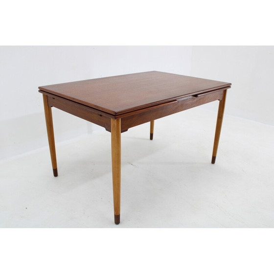 Image 1 of Vintage extendable teak dining table, Denmark 1960