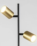 Lampada da lettura a 2 luci, nera/oro 