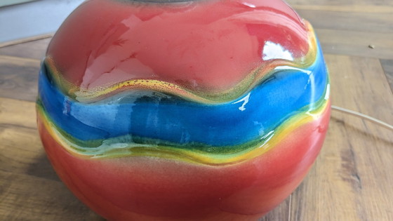 Image 1 of Base per lampada in ceramica Lampes D'Albret, vintage e colorata