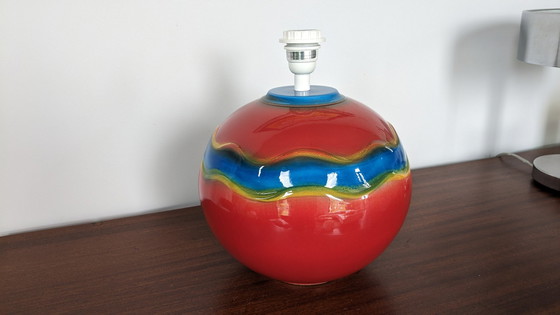 Image 1 of Base per lampada in ceramica Lampes D'Albret, vintage e colorata