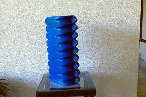 Jan van der Vaart - Vase dentelé (bleu)