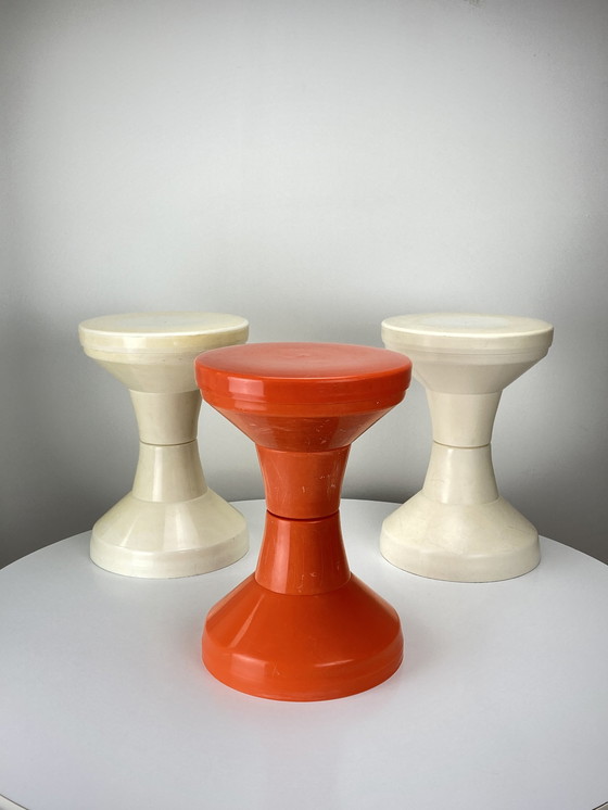 Image 1 of 3x Tamtam stools Henri Massonet by Farusa