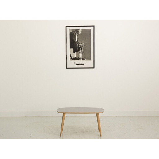 Vintage light grey laminate coffee table, France