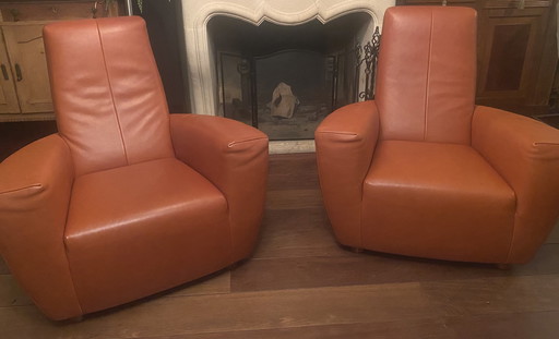 2x Longa Fauteuils Label Gerard Van Den Berg