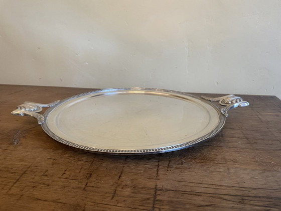 Image 1 of Bandeja Plato para Servir Plateado Antiguo Francés
