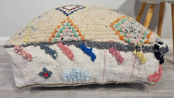 Image 1 of Moroccan Footstool, Seat Cushion Handmade In Morocco