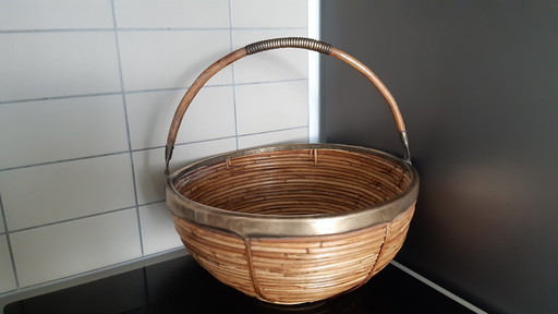 Vintage Gabriella Crespi Rattan Basket