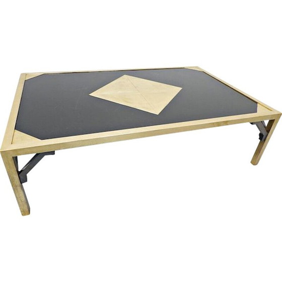 Image 1 of Vintage brass coffee table by Christian Krekels, Belgium 1970