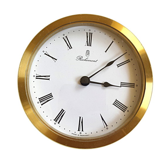 Image 1 of Mid-Century Brass Clock from Rochemont