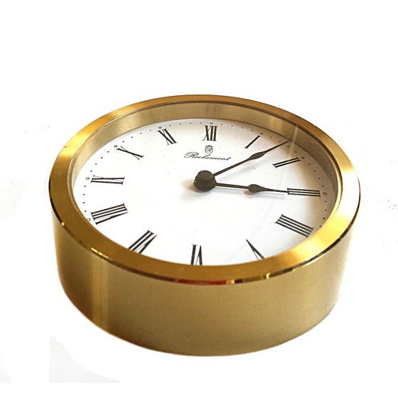 Image 1 of Mid-Century Brass Clock from Rochemont