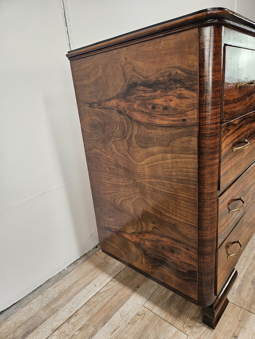 Art Decò Chest Of Drawers In Mahogany