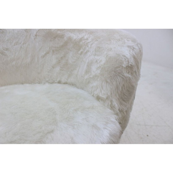 Image 1 of Set of 2 vintage white swivel chairs