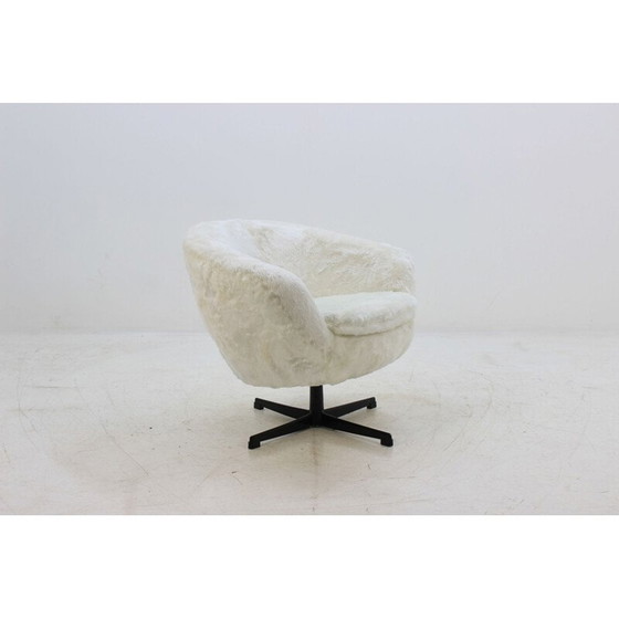 Image 1 of Set of 2 vintage white swivel chairs