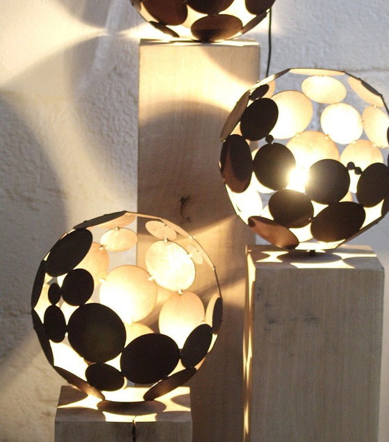 Image 1 of Stefan Traloc, Indoor Globe Light With Oak Base 