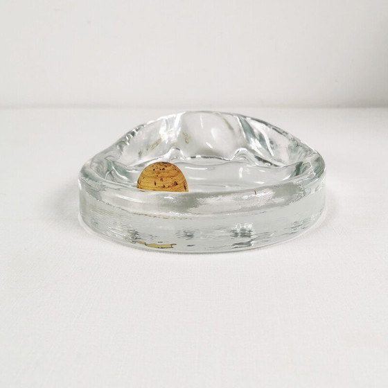 Image 1 of Vintage thick glass ashtray by Glasdesign Georgshutte, Germany 1970