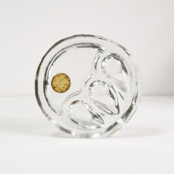 Image 1 of Vintage thick glass ashtray by Glasdesign Georgshutte, Germany 1970