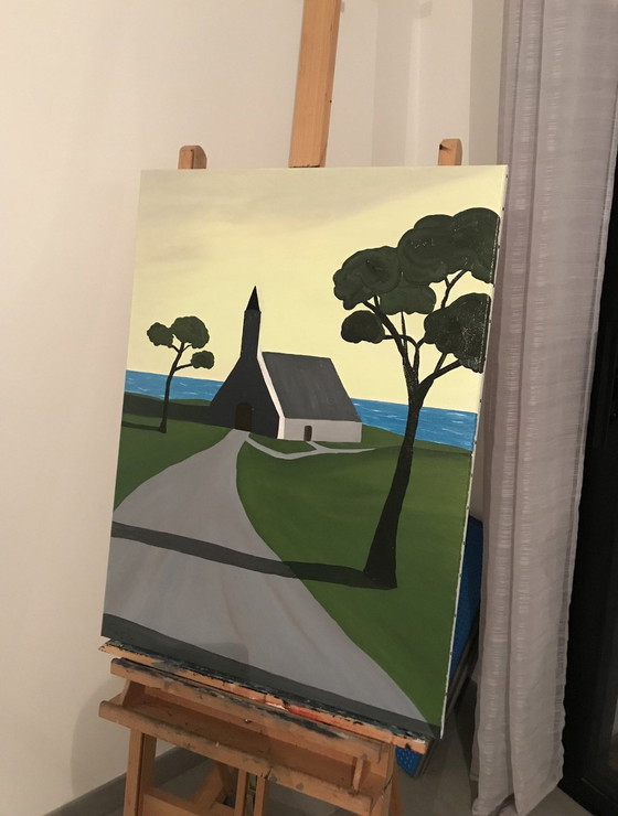 Image 1 of Davet Ar Chapel - Oil by Frédéric Cadiou