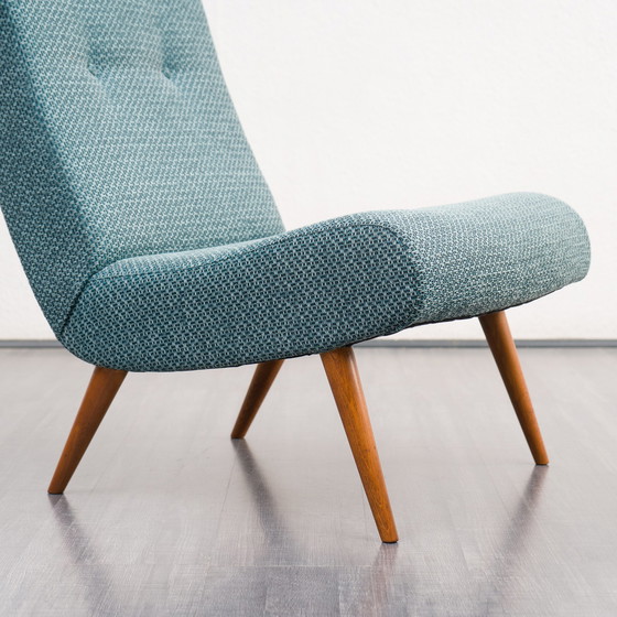 Image 1 of 1950s Vintage Armchairs with footstool, restored