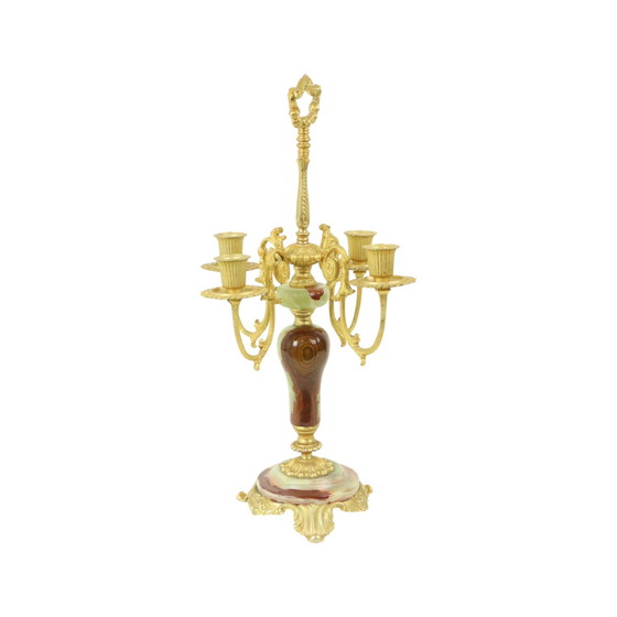 Image 1 of Candlestick 4 Benig Onyx Marble