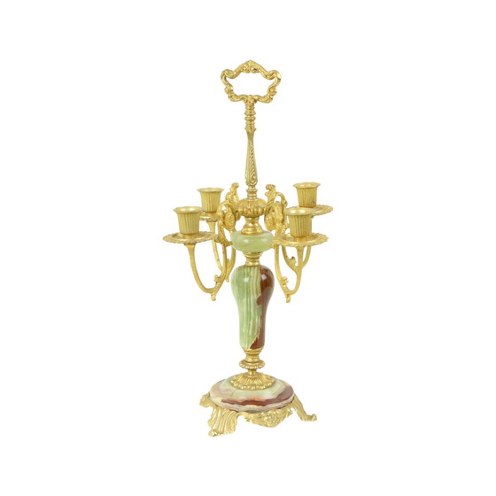 Image 1 of Candlestick 4 Benig Onyx Marble