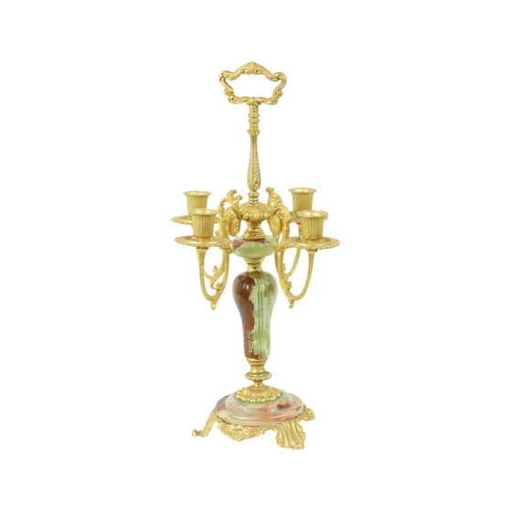 Image 1 of Candlestick 4 Benig Onyx Marble