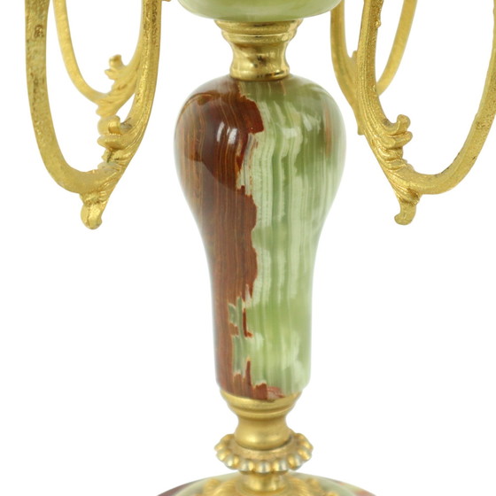 Image 1 of Candlestick 4 Benig Onyx Marble