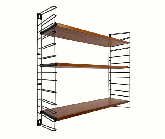 Image 1 of 1X Tomado Wall Rack / Book Rack With Teak Shelves