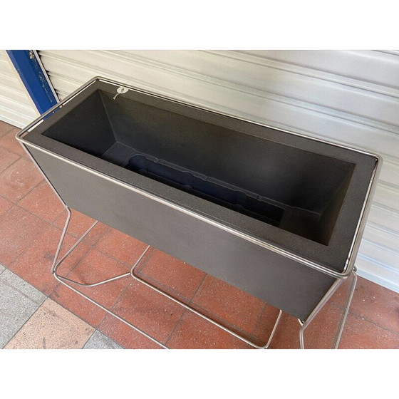 Image 1 of Vintage polyethylene and steel planter halful lust 80 by Arredare Moderno, Italy