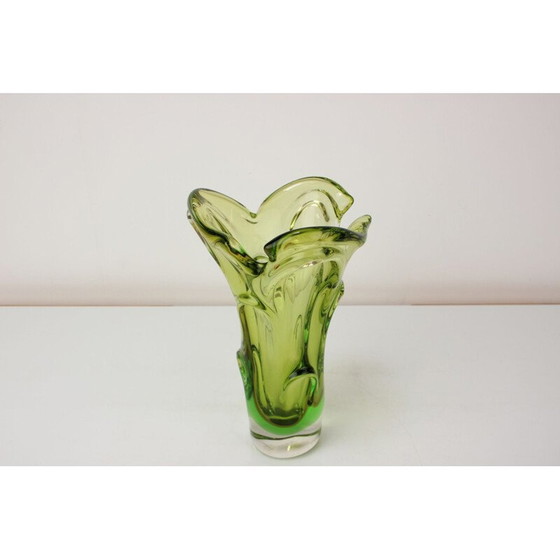 Image 1 of Vintage glass vase by Josef Hospodka, Czechoslovakia 1960