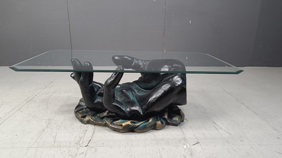 Image 1 of Tavolino da caffè vintage a forma di mano, anni '80