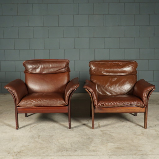 Vintage Armchairs 'Scala' With Hocker - Dreipunkt International - 1980s