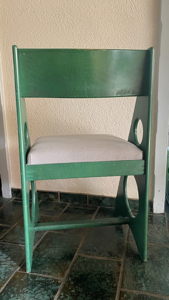 Image 1 of Design Vintage 4 sedie in legno verde Marklund?