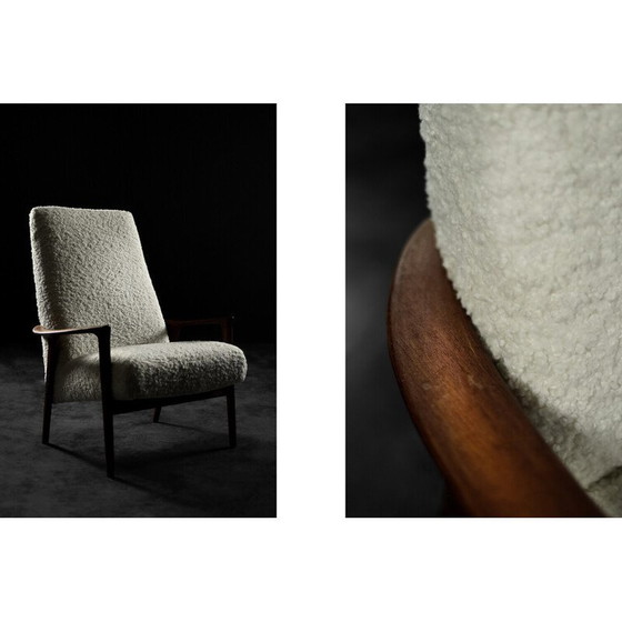 Image 1 of Vintage armchair in white teak wood for Bröderna Anderssons, Sweden 1960