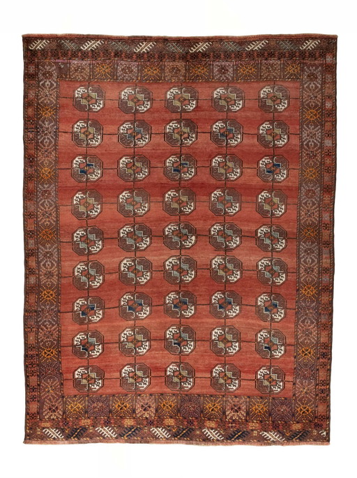 Hand-knotted Torkaman oriental rug - 274 X 211 Cm