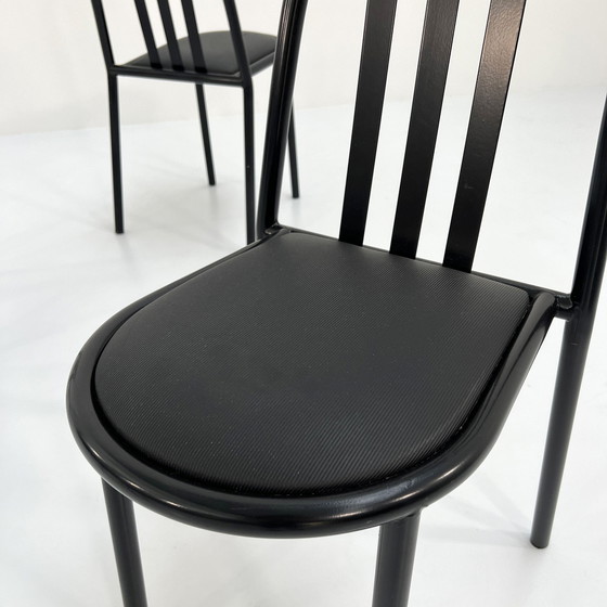 Image 1 of Set Of 4 Black Seating No.222 Chairs By Robert Mallet-Stevens For Pallucco Italia, 1980S