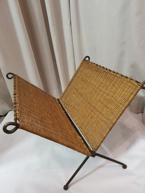 Image 1 of Magazine rack Folding wicker/iron 60Er