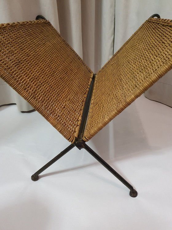 Image 1 of Magazine rack Folding wicker/iron 60Er