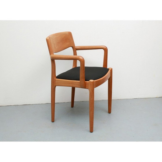 Image 1 of Vintage armchair in oakwood and fabric by Juul Kristensen, Denmark 1970s