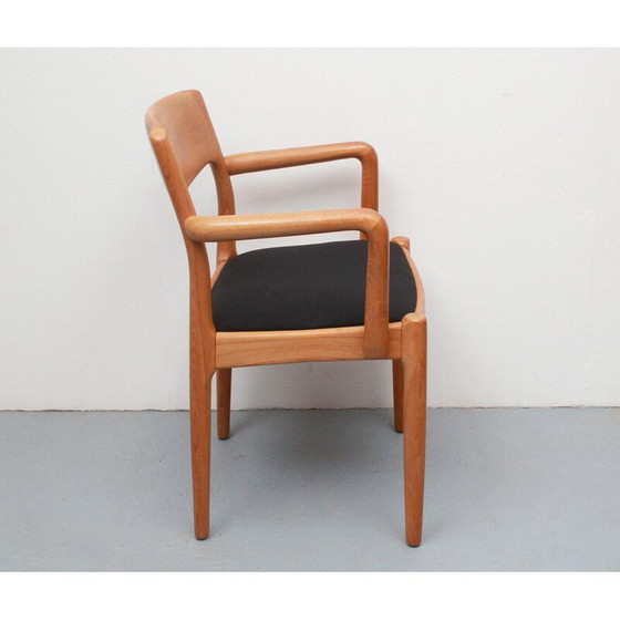 Image 1 of Vintage armchair in oakwood and fabric by Juul Kristensen, Denmark 1970s