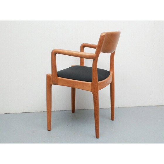 Image 1 of Vintage armchair in oakwood and fabric by Juul Kristensen, Denmark 1970s