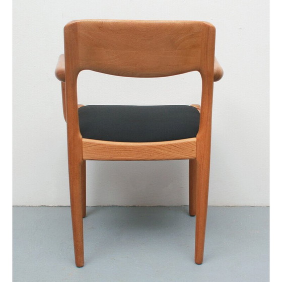 Image 1 of Vintage armchair in oakwood and fabric by Juul Kristensen, Denmark 1970s