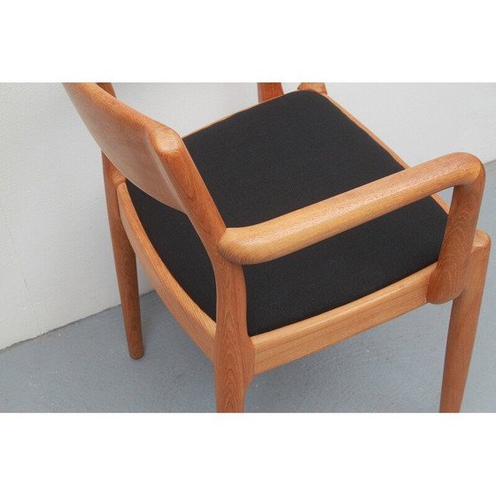 Image 1 of Vintage armchair in oakwood and fabric by Juul Kristensen, Denmark 1970s