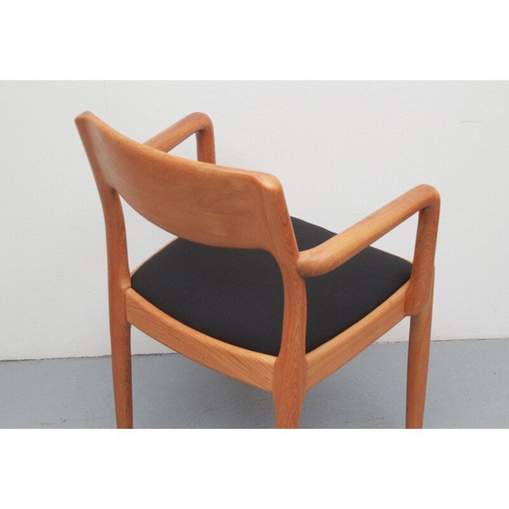 Image 1 of Vintage armchair in oakwood and fabric by Juul Kristensen, Denmark 1970s