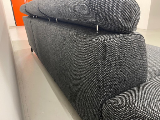 Beautiful Montel Gray Fabric Corner Sofa