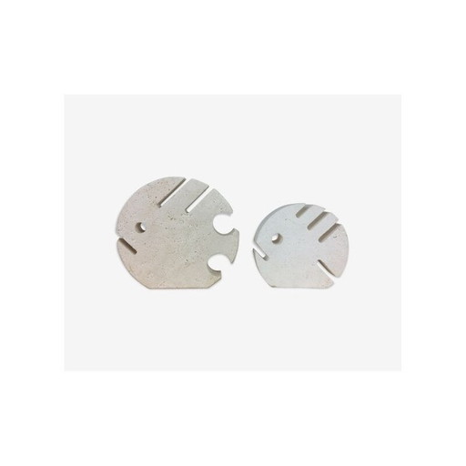 Pair of vintage travertine fishes by Fratelli Mannelli, 1970