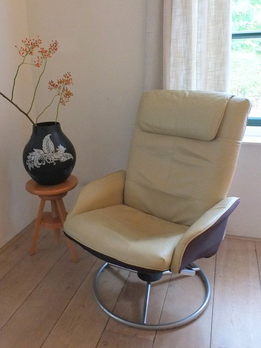 Ikea Malung Leather Swivel Armchair